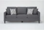 Stark Dark Grey Fabric Sofa - Signature