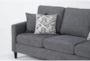 Stark Dark Grey Fabric Sofa & 2 Dark Grey Fabric Swivel Arm Chairs - Detail