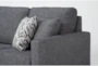 Stark Dark Grey Fabric Sofa & 2 Dark Grey Fabric Swivel Arm Chairs - Detail