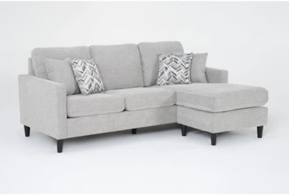 Stark Light Grey Sofa with Reversible Chaise | Living Spaces