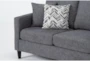 Stark Dark Grey Fabric Sofa with Reversible Chaise & Light Grey Fabric Swivel Arm Chair - Detail