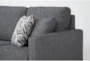 Stark Dark Grey Fabric Sofa with Reversible Chaise & Light Grey Fabric Swivel Arm Chair - Detail