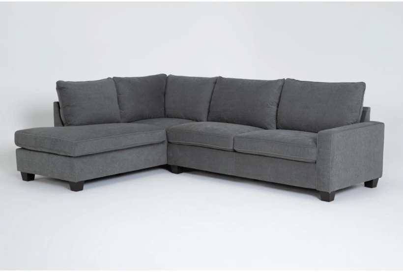 Reid Grey Fabric 109" 2 Piece L-Shaped Sectional with Left Arm Facing Corner Chaise - 360
