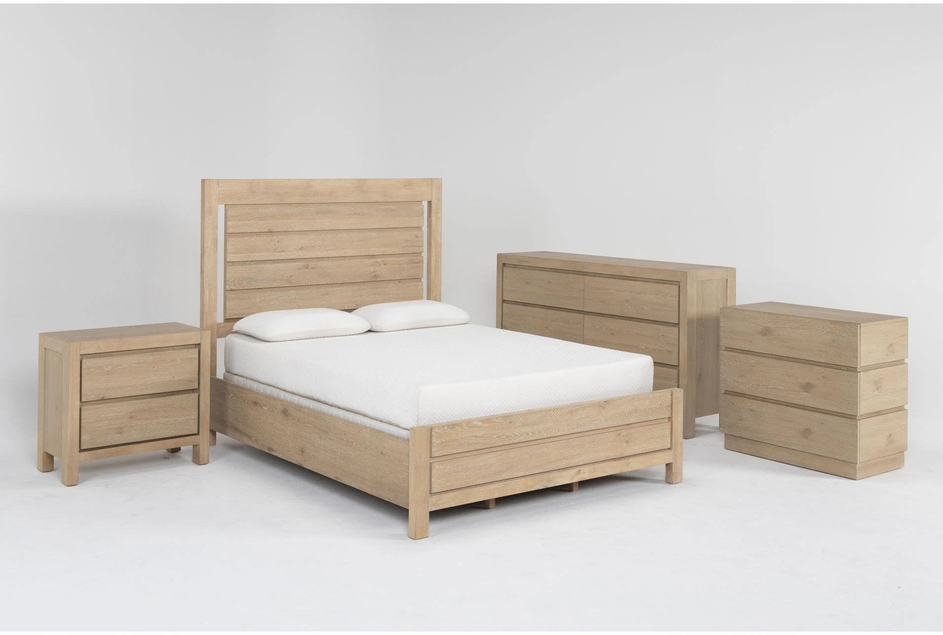 Voyage California King Panel 4 Piece Bedroom Set With Dresser, Bachelors  Chest + 2-Drawer Nightstand By Nate Berkus + Jeremiah Brent | Living Spaces