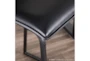 Cara Black Metal and Black Faux Leather Counter Height Stool Set of 2 - Detail