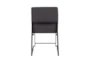 Ian Charcoal Fabric Black Steel Dining Chair Set of 2 - Back
