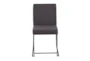 Ian Charcoal Fabric Black Steel Dining Chair Set of 2 - Front