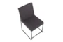 Ian Charcoal Fabric Black Steel Dining Chair Set of 2 - Top