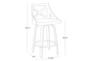 Harlon White Wash And Light Grey Fabric Swivel Counter Height Stool Set Of 2 - Detail
