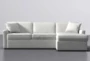 Aspen Snow Foam Modular Reversible Sofa Chaise W/Storage Ottoman - Signature