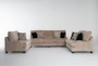 Sierra Foam IV Chenille 95" Fabric Sofa/Loveseat/Oversized Chair Set - Signature
