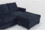 Bonaterra Midnight Blue Fabric 97" Sofa with Reversible Chaise - Detail