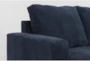 Bonaterra Midnight Blue Fabric 127" 2 Piece U-Shaped Sectional with Left Arm Facing Queen Memory Foam Sleeper Sofa Bed Chaise & Right Arm Facing Corner Chaise - Detail