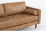Lukas Caramel Brown Faux Leather 2 Piece L-Shaped Sectional with Left Arm Facing Chaise - Detail