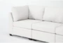 Solimar Sand White Fabric 6 Piece Modular L-Shaped Sectional with 2 Corners, 3 Armless Chairs & Storage Ottoman - Detail