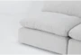 Alana Linen Grey Fabric Modular 2 Piece Armless Apartment Sofa - Detail