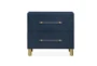 Auggie Navy 24" 2-Drawer Nightstand With USB - Signature