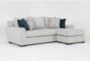 Delano Ash Fabric Sofa With Reversible Chaise - Signature