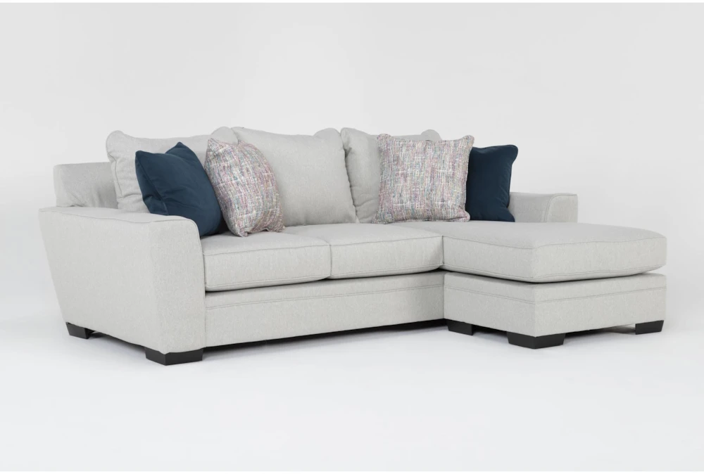 Delano Ash Fabric Sofa With Reversible Chaise