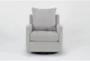 Bonaterra Dove Grey Fabric Swivel Glider Arm Chair - Front