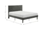 Miles Grey Full Upholstered Platform Bed - Detail