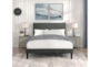 Miles Grey Full Upholstered Platform Bed - Room