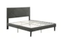 Miles Grey Full Upholstered Platform Bed - Side