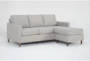 Santana Dove Grey Fabric Modern Sofa with Reversible Chaise - Signature