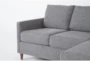 Santana Graphite Grey Fabric Modern Sofa with Reversible Chaise - Detail