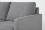 Santana Graphite Grey Fabric Modern Sofa with Reversible Chaise - Detail