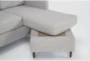 Santana Dove Grey Fabric Modern 2 Piece Sofa with Reversible Chaise & Arm Chair - Detail