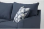 Jaylen Indigo Blue Fabric 85" Sofa - Detail