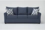 Jaylen Indigo Blue Fabric 85" Sofa - Signature