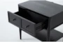 Austen Black 1-Drawer Nightstand w/ USB - Detail