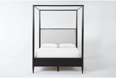 Blakely Queen Upholstered Headboard With Metal Bed Frame