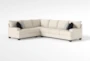 Harper Foam III Beige Performance Fabric Microfiber 125" 2 Piece Sectional With Right Arm Facing Sofa - Side