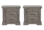 Adriana Grey 3-Drawer Nightstand Set Of 2 - Signature