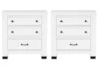 Wade White 3-Drawer Nightstand With USB Set Of 2 - Signature