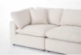 Zone Cream White Fabric 6 Piece Modular L-Shaped Sectional with 3 Corners, 2 Armless Chairs & Ottoman - Detail