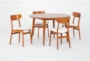 Alton Cherry Brown II Mid-Century Wood 48" Round Dining Set For 4 - Side