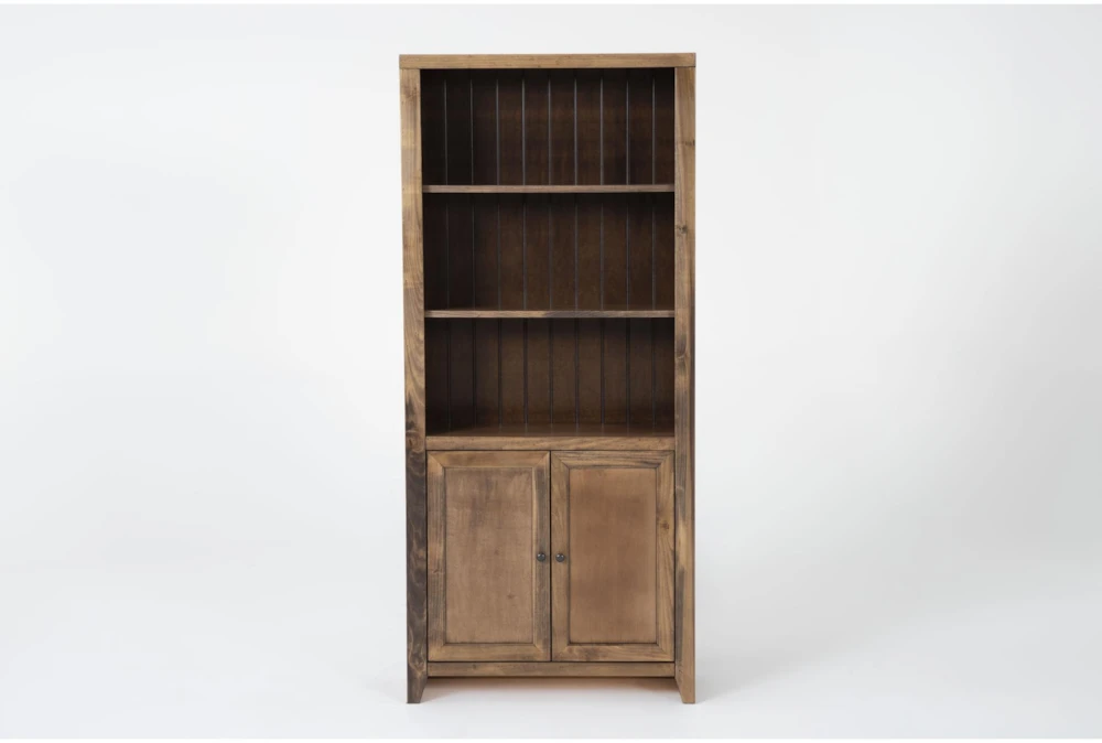 Westlawn 72" Brown Bookcase with Doors