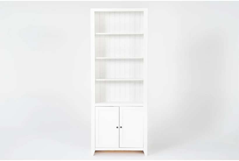 Westlawn 84" White Bookcase With Doors - 360