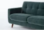 Allie Midnight Jade Green Fabric 3 Piece Sofa/Loveseat/Arm Chair - Detail