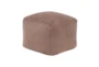 18X18 Brown Sherpa Cube Floor Pouf - Signature
