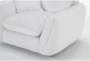 Sanctuary White Fabric Teddybear Swivel Cuddler Chair - Detail