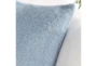 22X22 Blue Boucle Square Throw Pillow - Detail