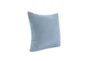 22X22 Blue Boucle Square Throw Pillow - Side
