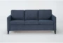 Mikayla Eclipse Blue Fabric 76" Queen Plus Foam Sleeper Sofa Bed - Signature