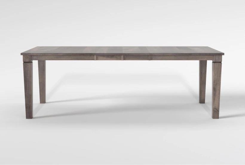 Hartfield II Grey Wood Rectangular Dew  66-90" Extendable Dining Table, Made in the USA - 360