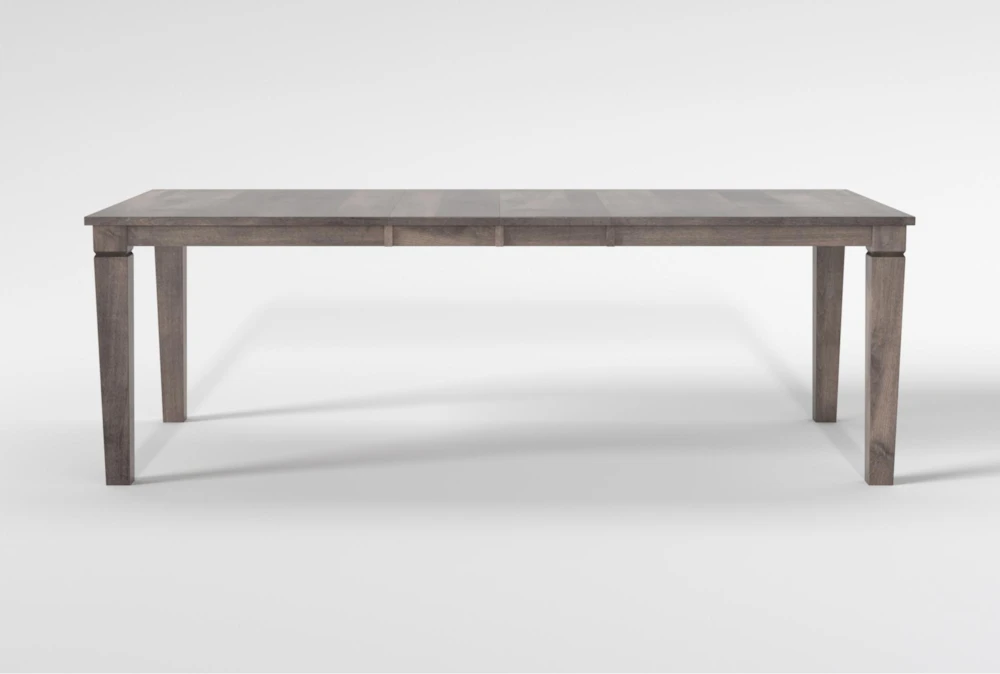 Hartfield II Grey Wood Rectangular Dew  66-90" Extendable Dining Table, Made in the USA
